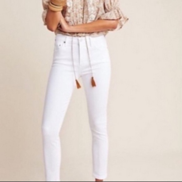 ✨HP✨Pilcro & the Letterpress, High-Rise Skinny 29, White. EUC. - Picture 3 of 9